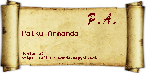 Palku Armanda névjegykártya